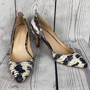 LOEFFLER RANDALL Tamsin Leather Lizard Pumps 6